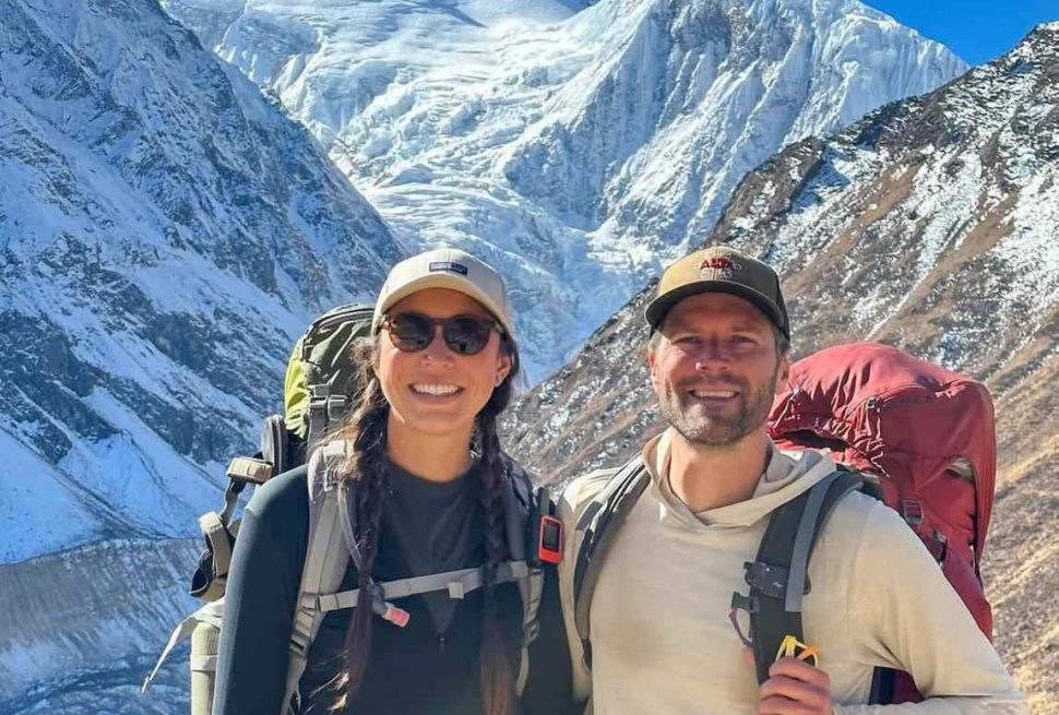 Couple Trekkers in the Manaslu Conservation Area.