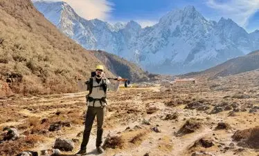 Bhimatng village is perfect day for photography in the Manalsu trekking