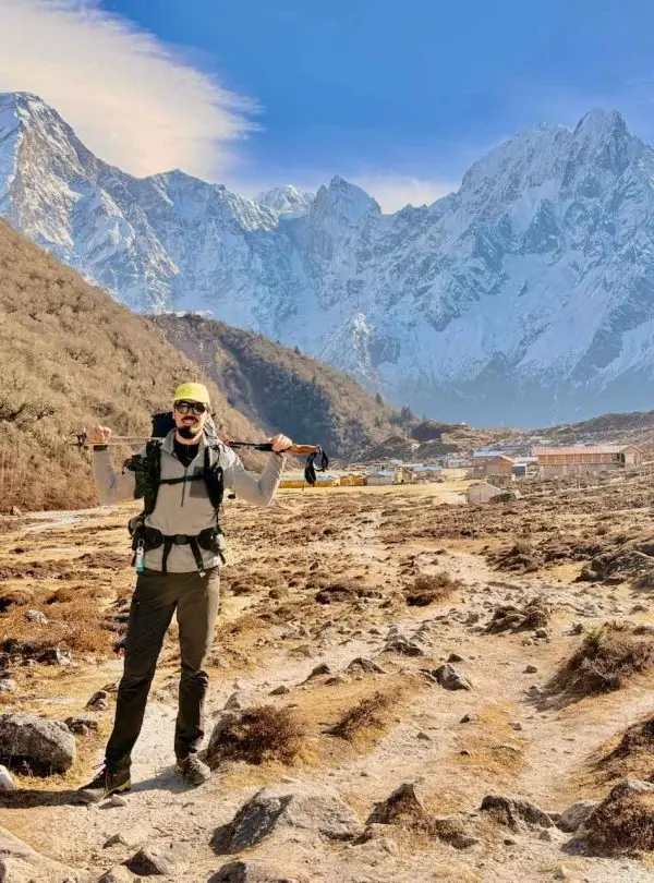 Bhimatng village is perfect day for photography in the Manalsu trekking