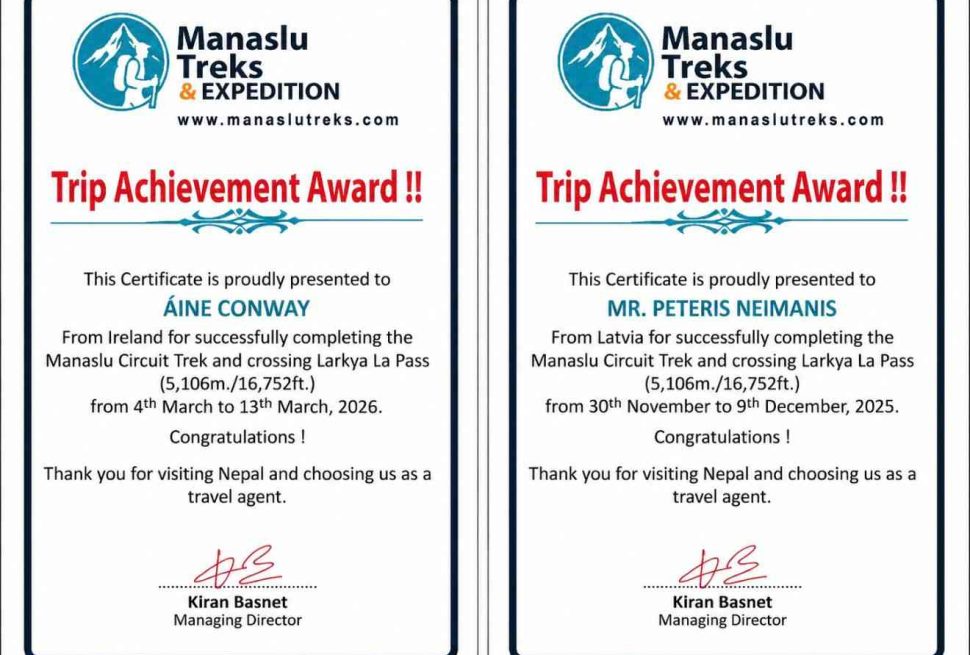 Manaslu Circuit Trekking Booking open
