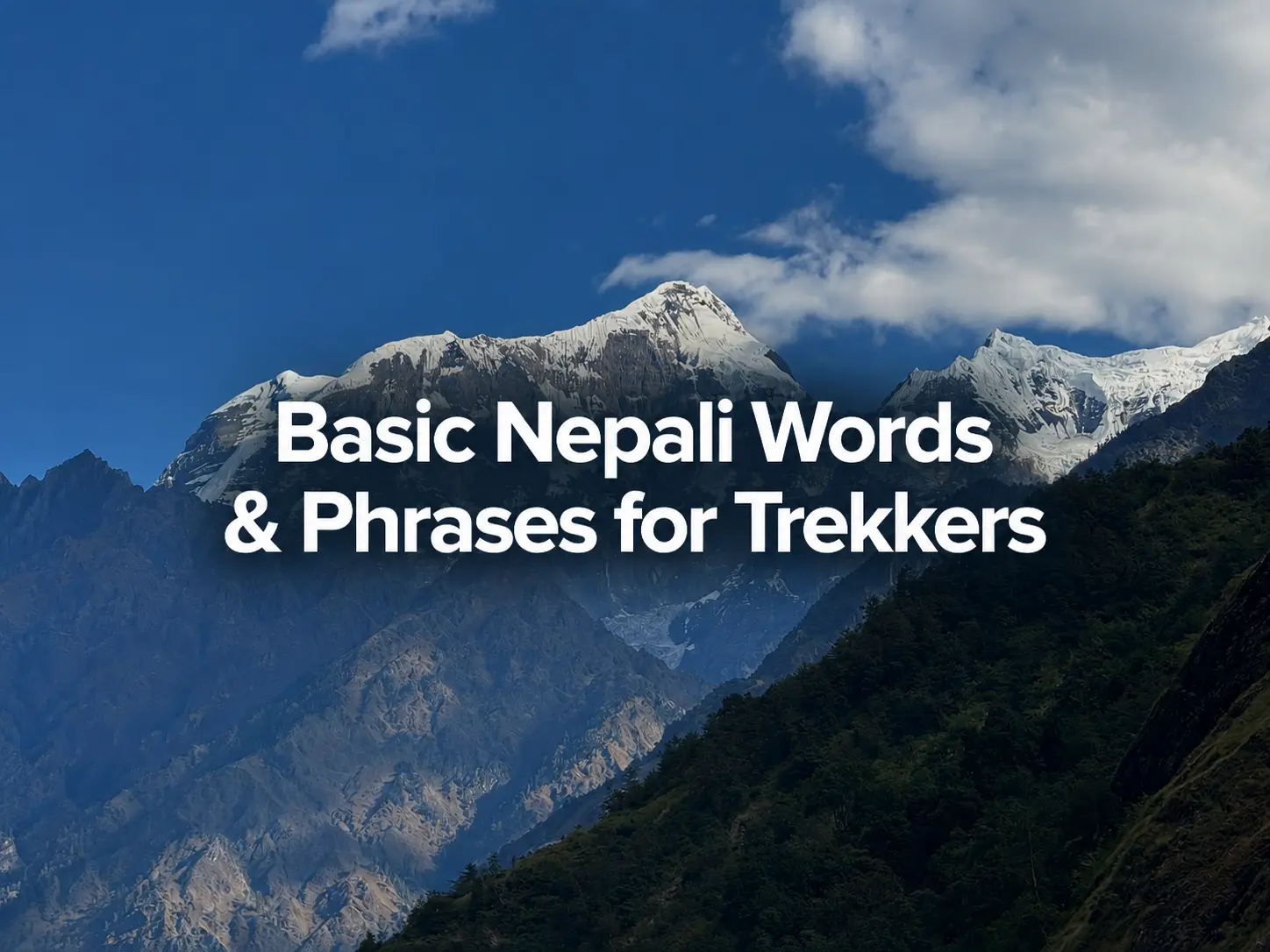 basic Nepali words for trekkers,