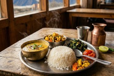 Dal Bhat on the Manaslu Circuit Trek
