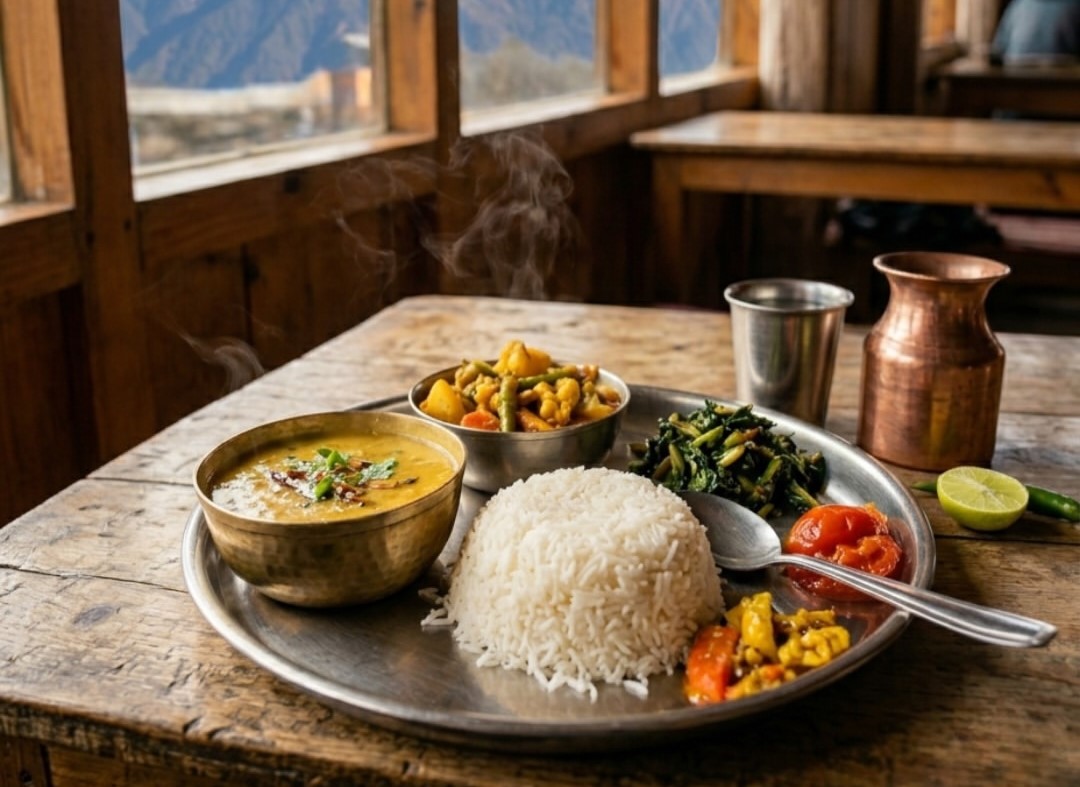Dal Bhat on the Manaslu Circuit Trek