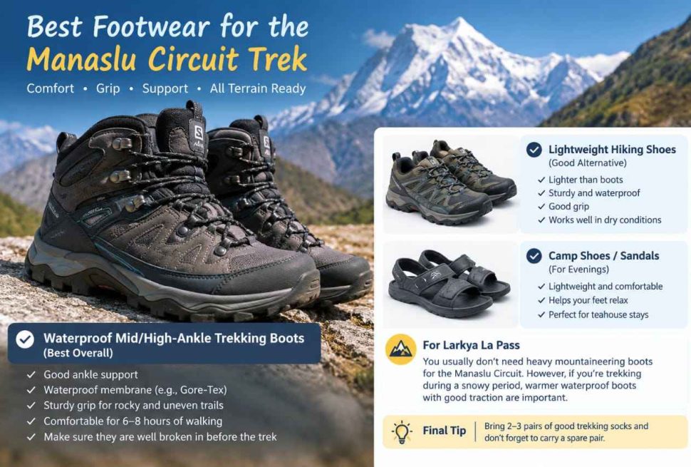 Best Footwear for the Manaslu Circuit Trek